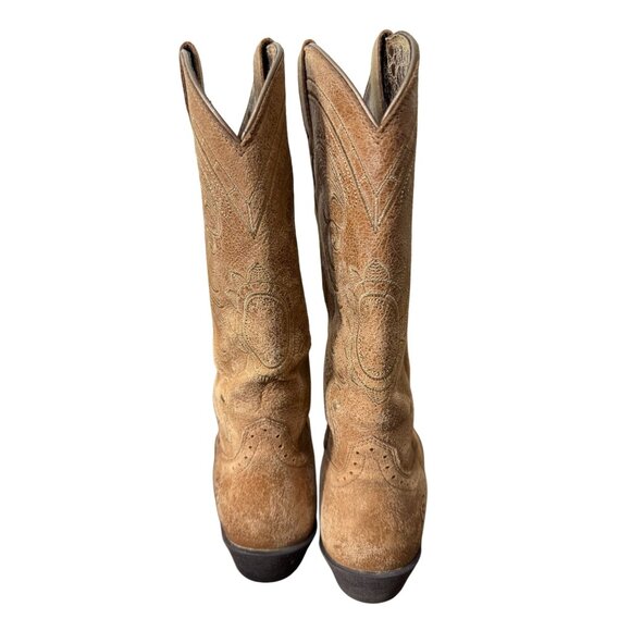 Ariat Women's Heritage Suede Western Cowboy Boots Light Brown Tan Size 6.5B - Picture 4 of 8